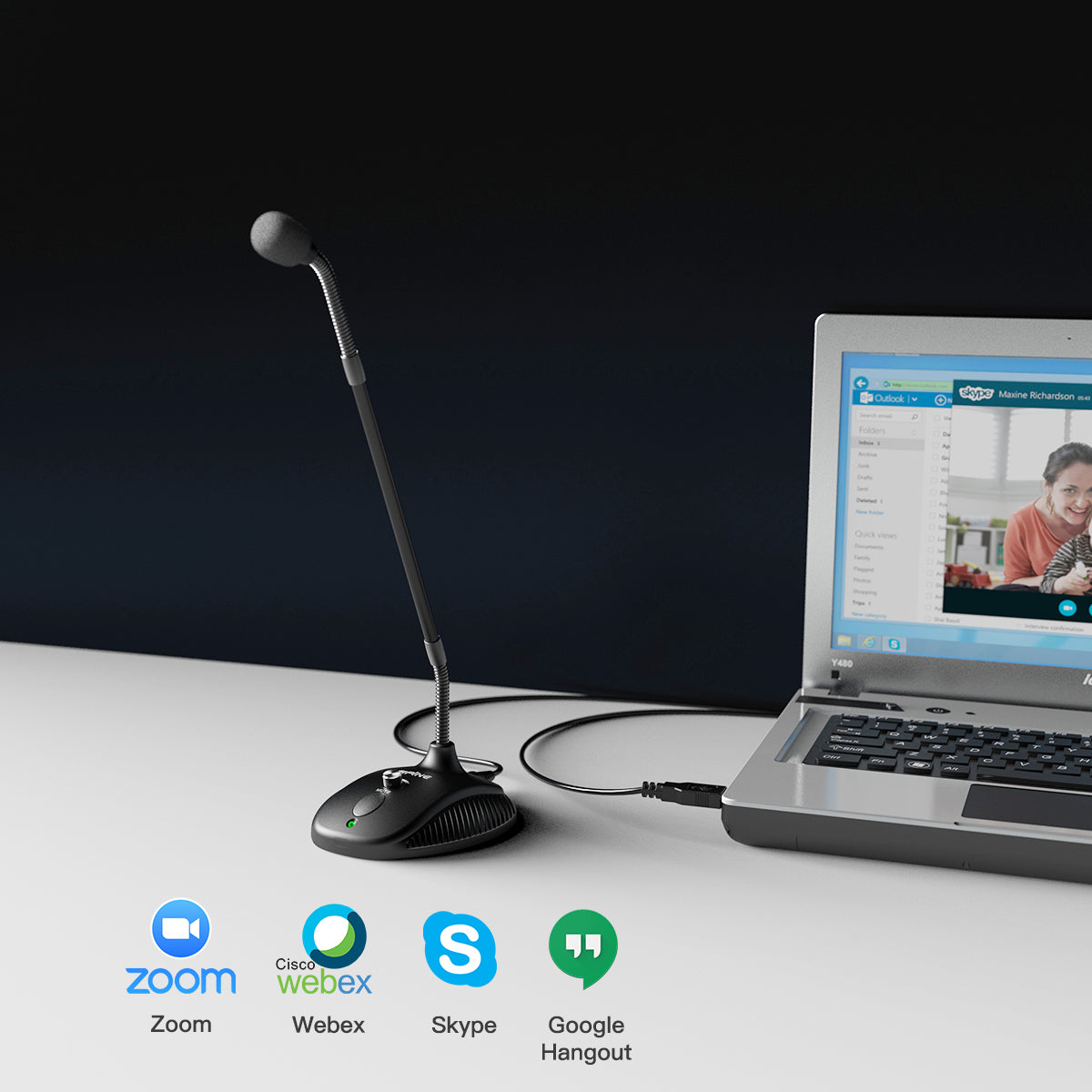 FIFINE K052 USB microphone with mute button and volume dial