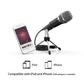 FIFINE K668 USB Microphone on desk stand, cardioid condenser USB mic