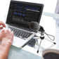 FIFINE K668 USB Microphone on desk stand, cardioid condenser USB mic