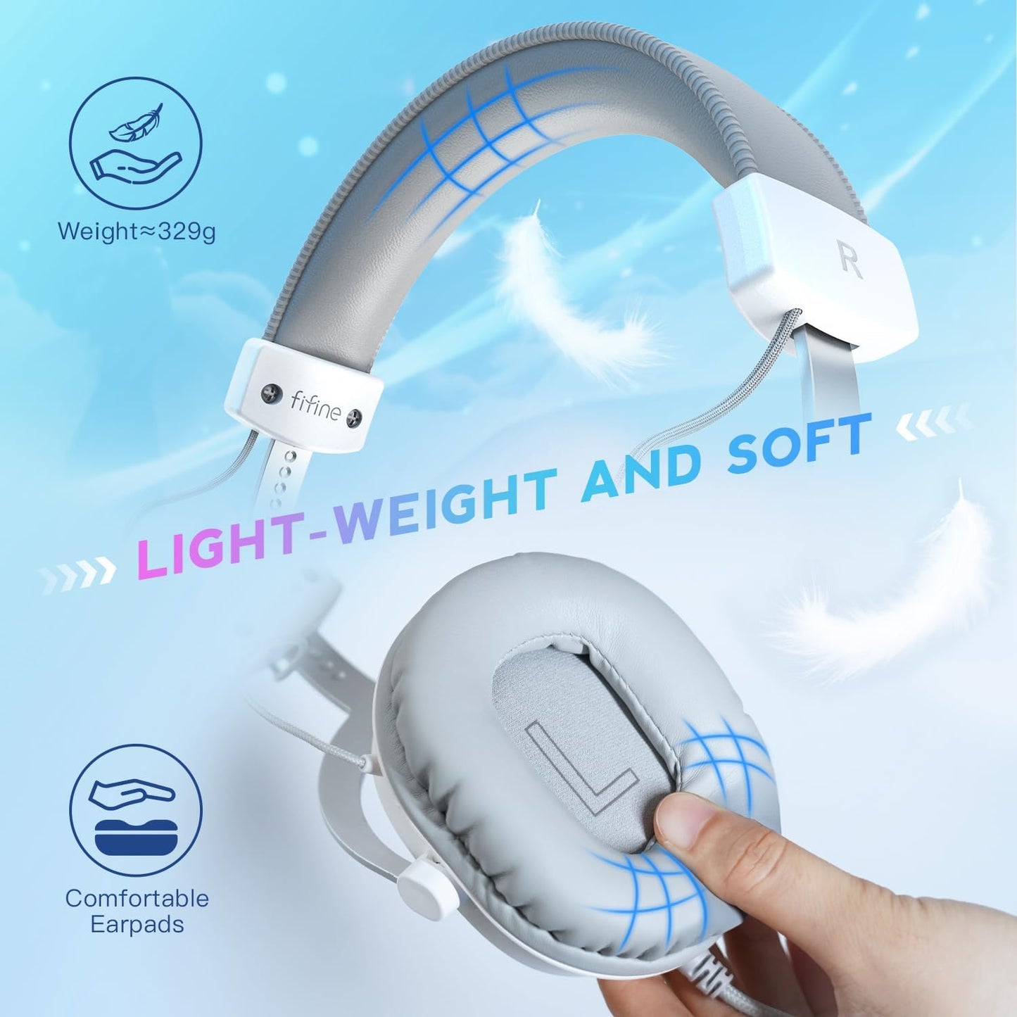 FIFINE H9 USB headset with mic