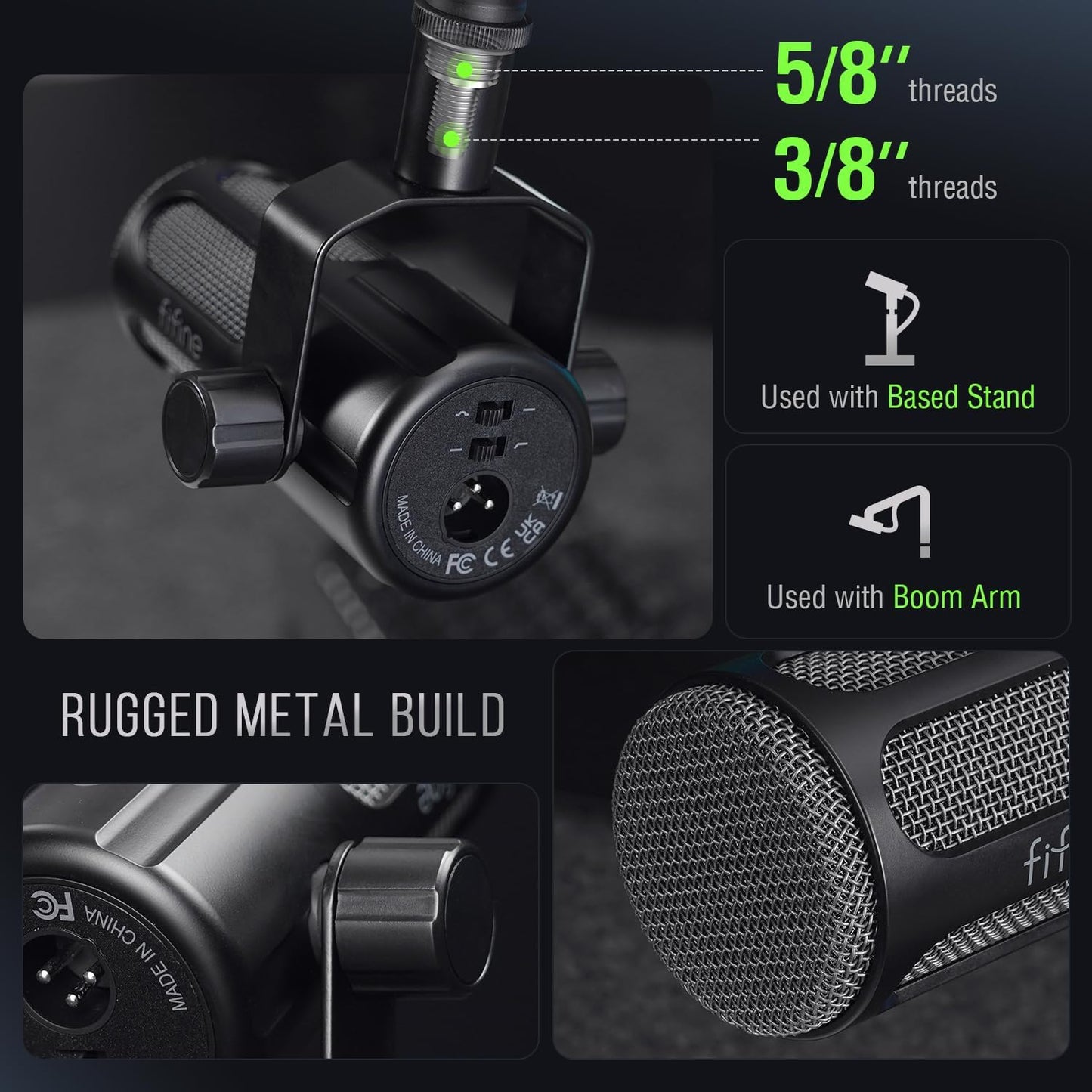 FIFINE XLR Microphone for studio-quality recording