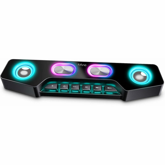 FIFINE A16 Bluetooth RGB gaming PC speaker soundbar