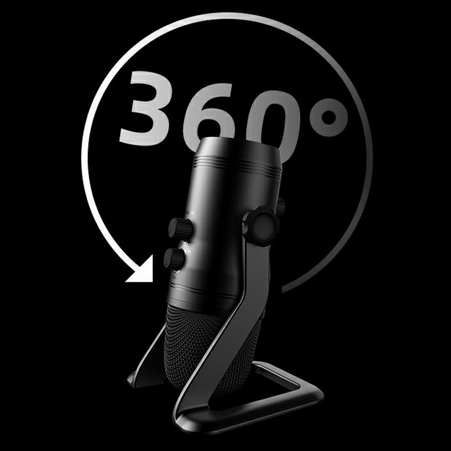 FIFINE K690 USB microphone on desk stand
