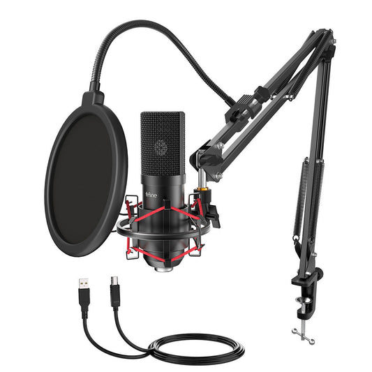 FIFINE T732 USB Microphone on adjustable stand