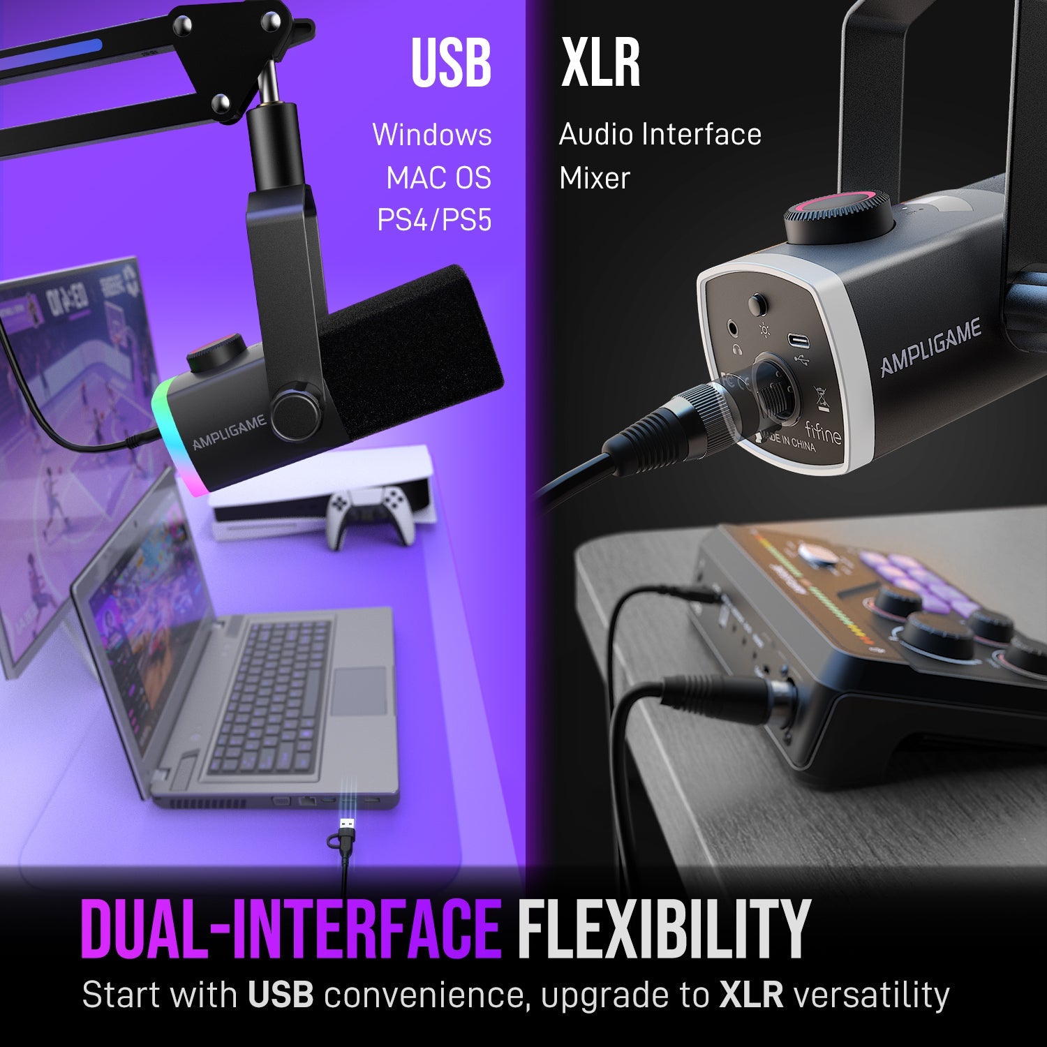 FIFINE Microphone for streaming and podcasts