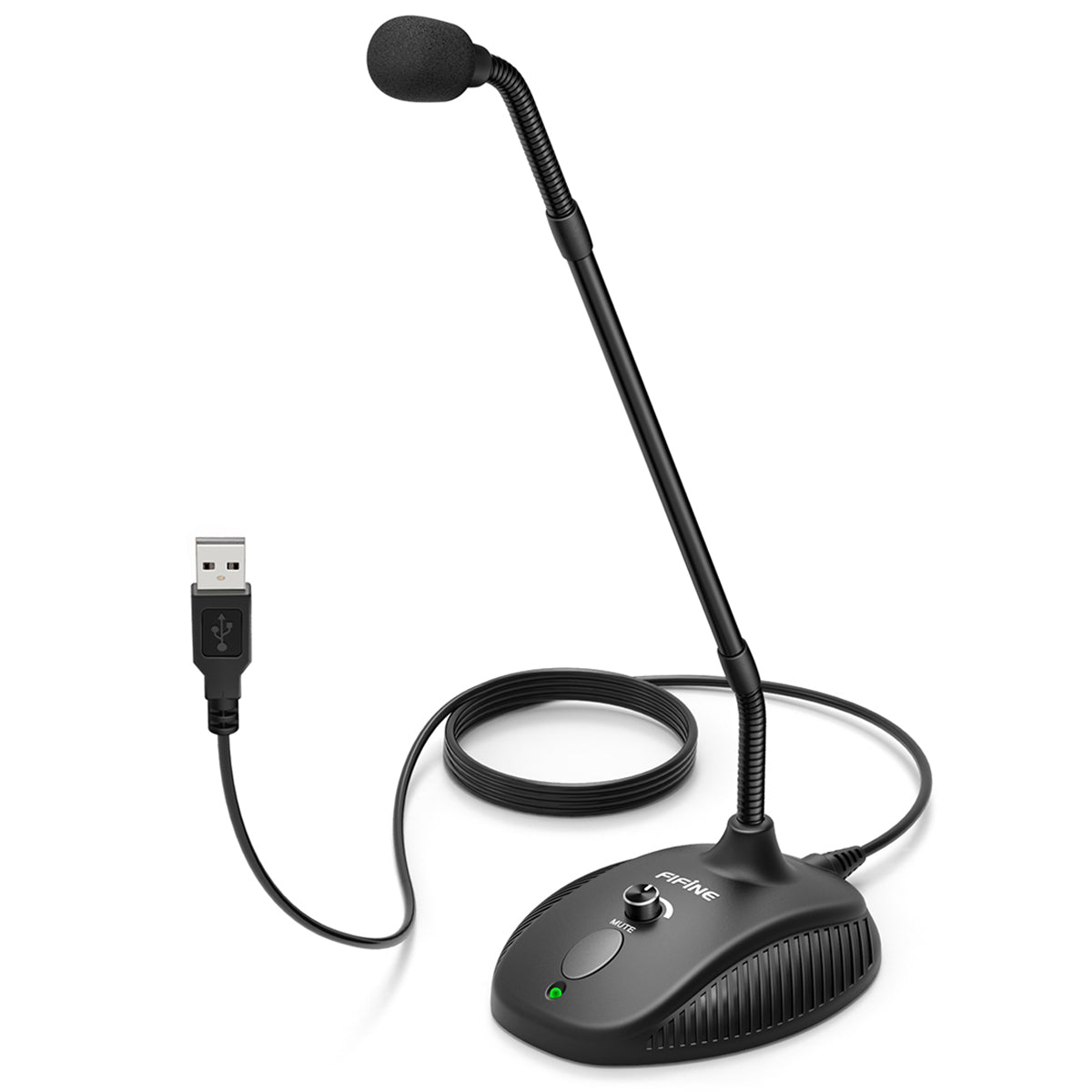 FIFINE K052 USB microphone with mute button and volume dial