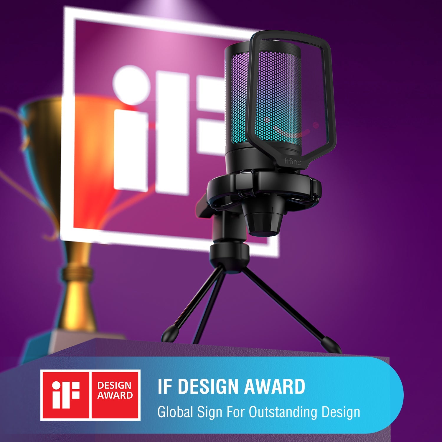 FIFINE A6V USB Microphone for PC and gaming