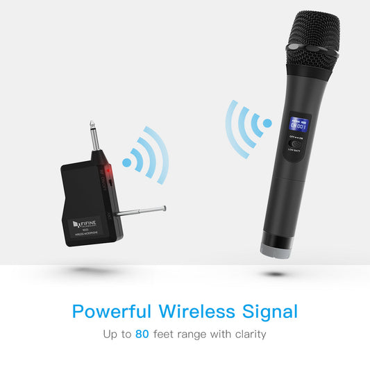 FIFINE K025 UHF wireless handheld dynamic microphone with 6.35mm receiver