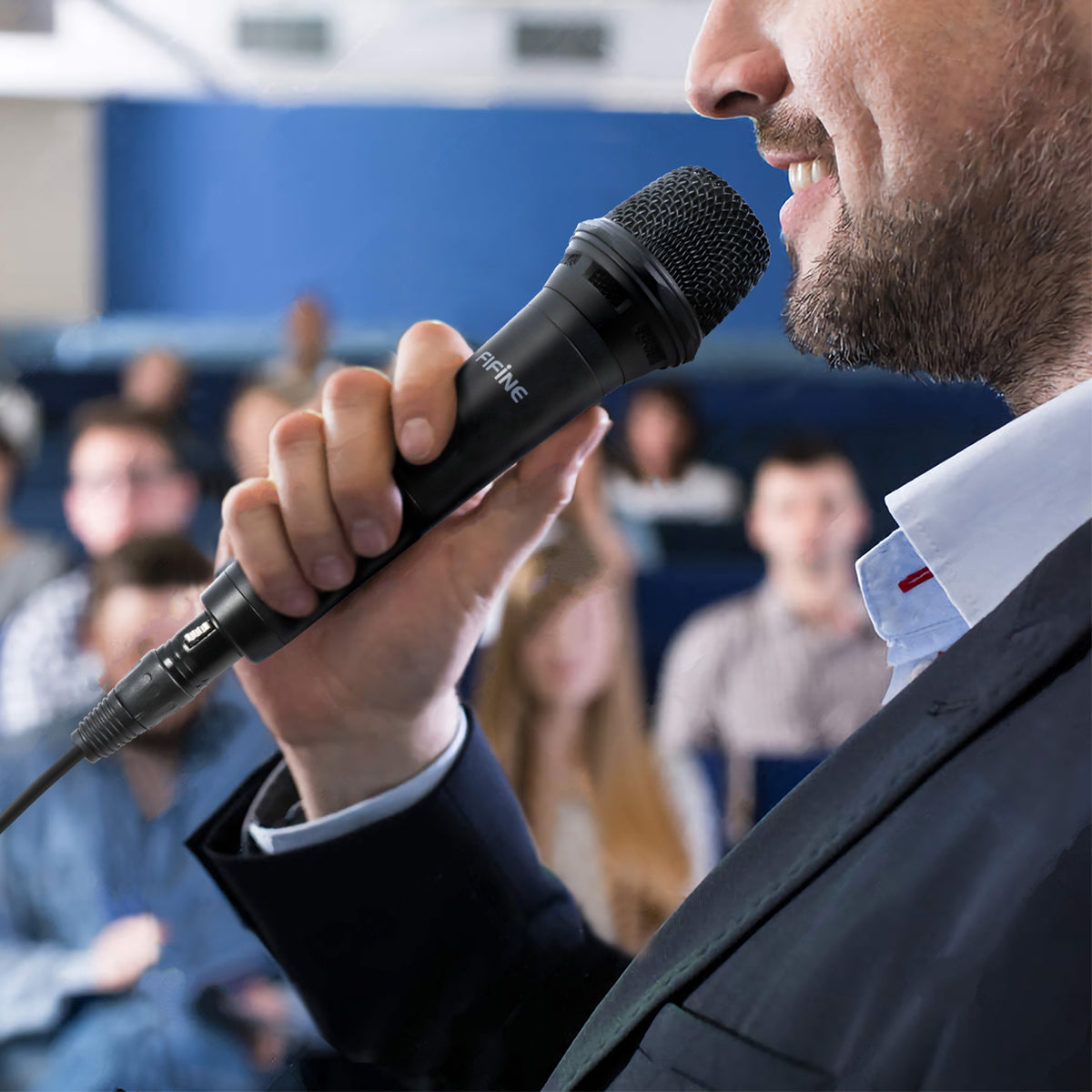 FIFINE K8 dynamic cardioid handheld microphone with 19ft cable