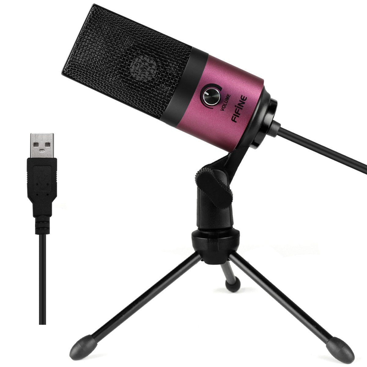 FIFINE K669 USB Microphone with gain knob