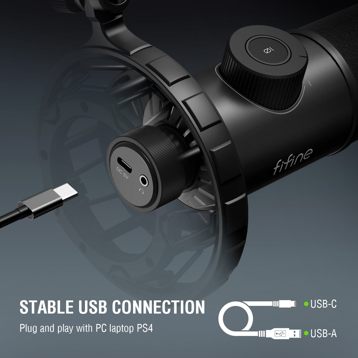 FIFINE K658 USB Microphone for streaming and podcasts