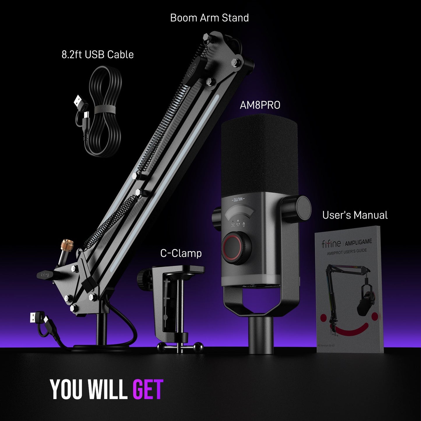 FIFINE Microphone for streaming and podcasts