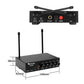 FIFINE K036 wireless dual handheld microphone system with receiver
